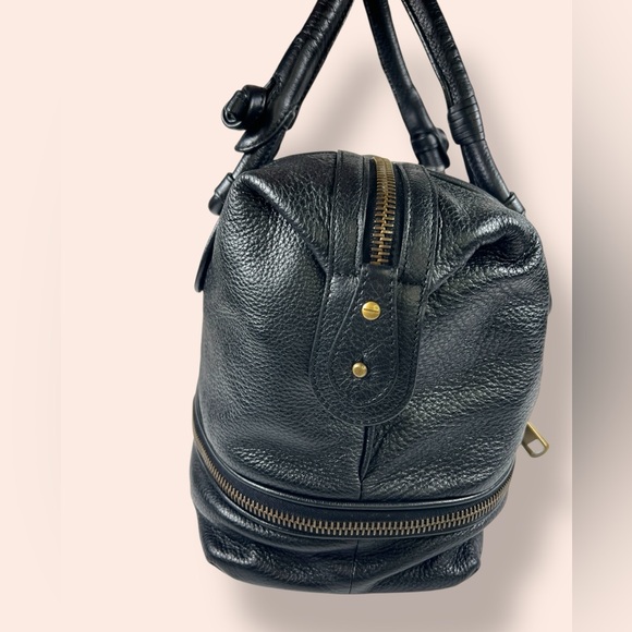 Derek Lam Black Leather Y2K Top Handle Satchel Handbag - Picture 4 of 12